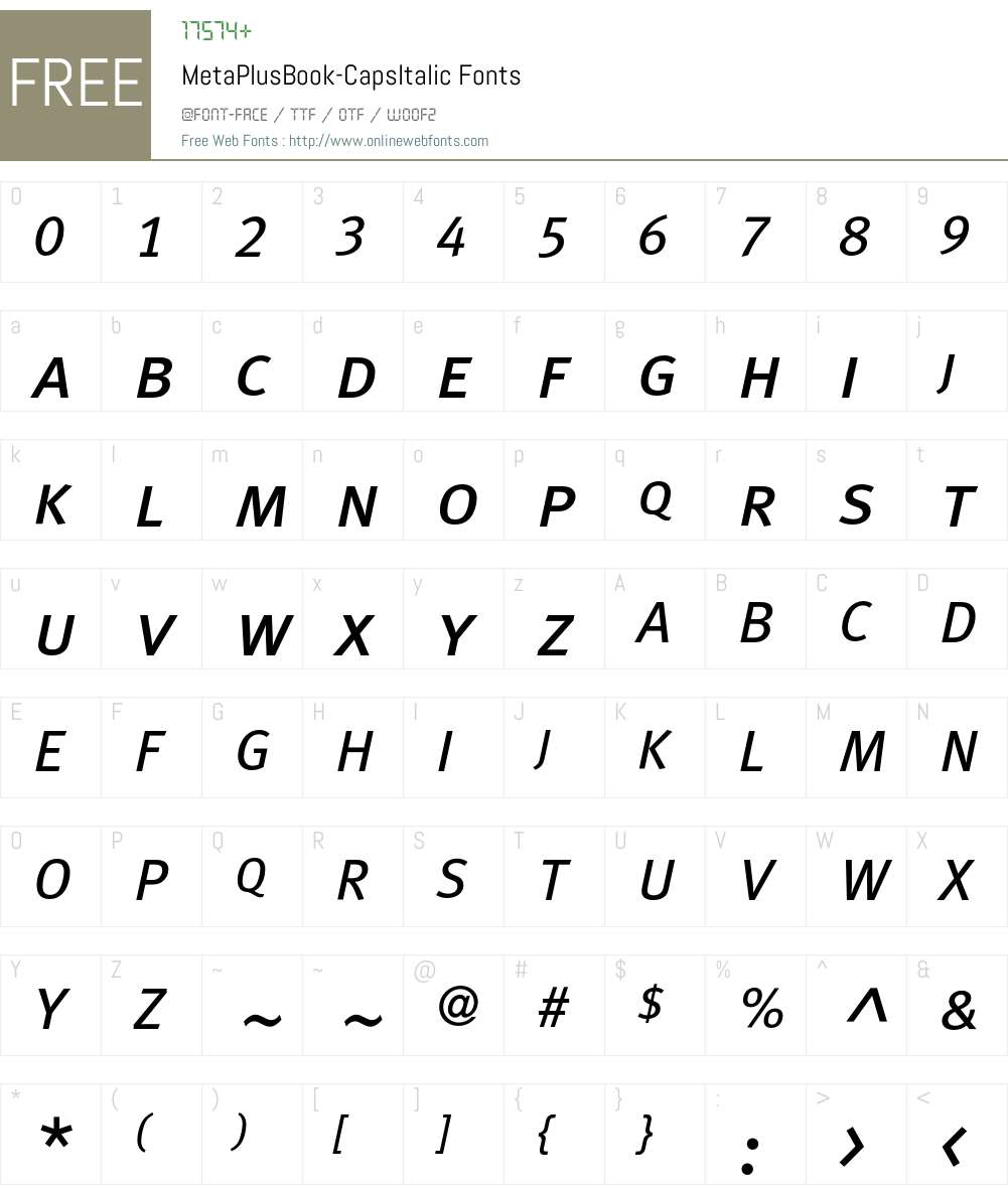 MetaPlusBook Font Screenshots