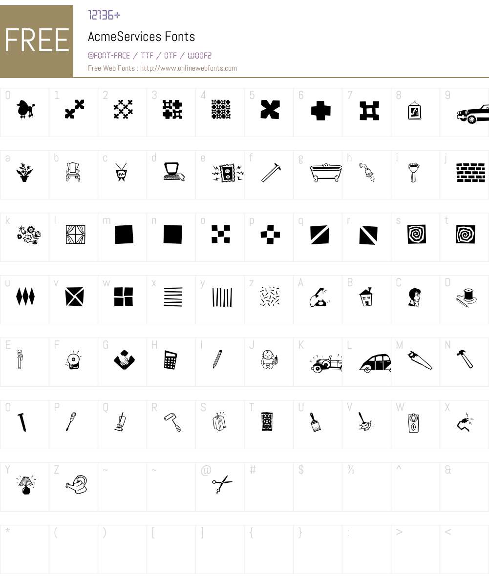 AcmeServices Font Screenshots