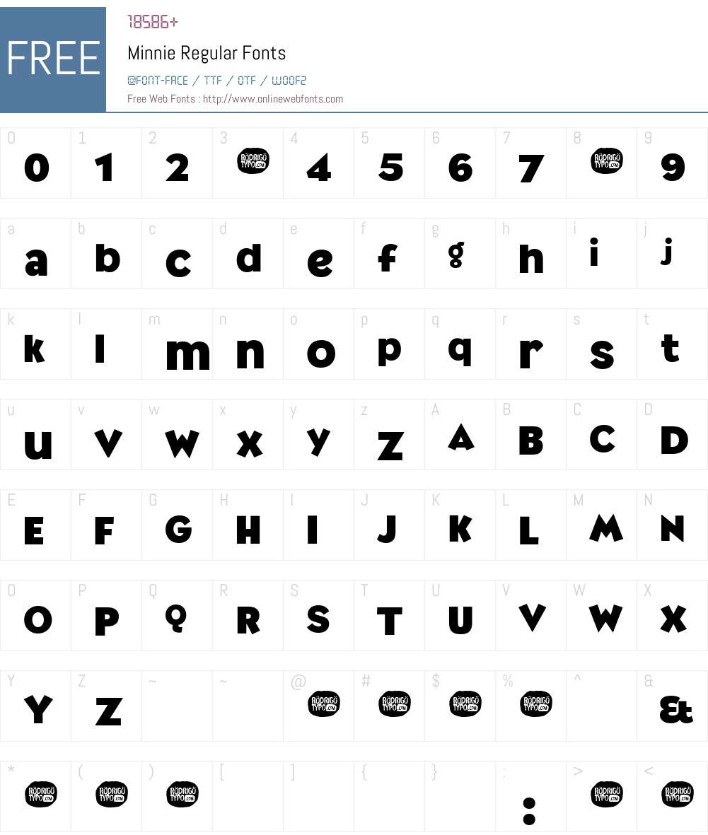 Minnie Font Screenshots
