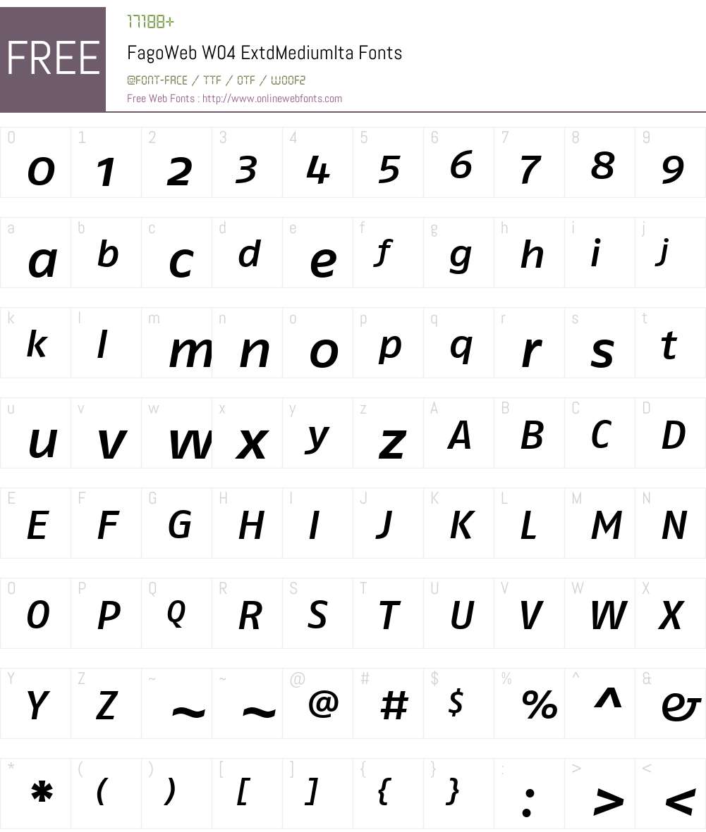 FF Fago Font Screenshots