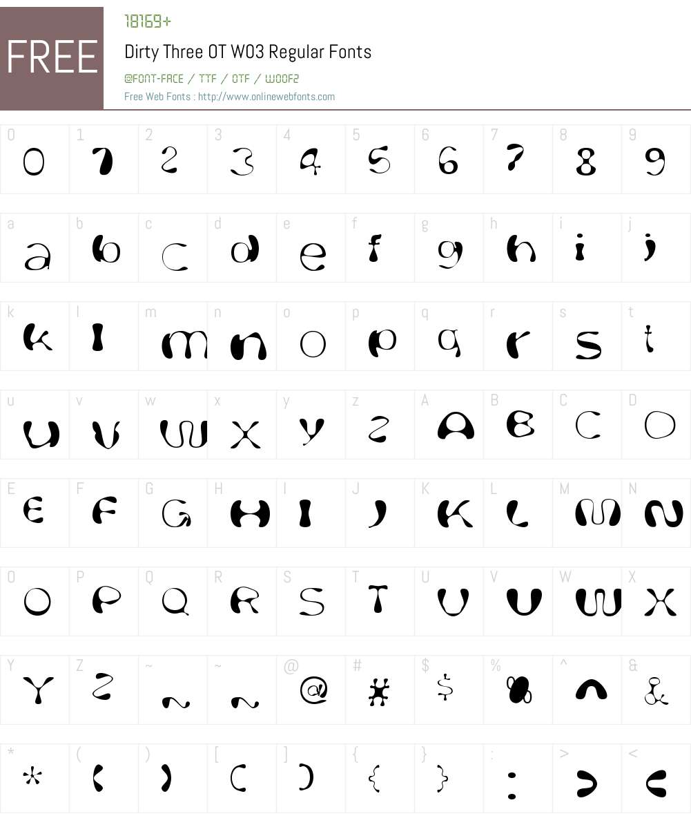 FF Dirty Three Font Screenshots