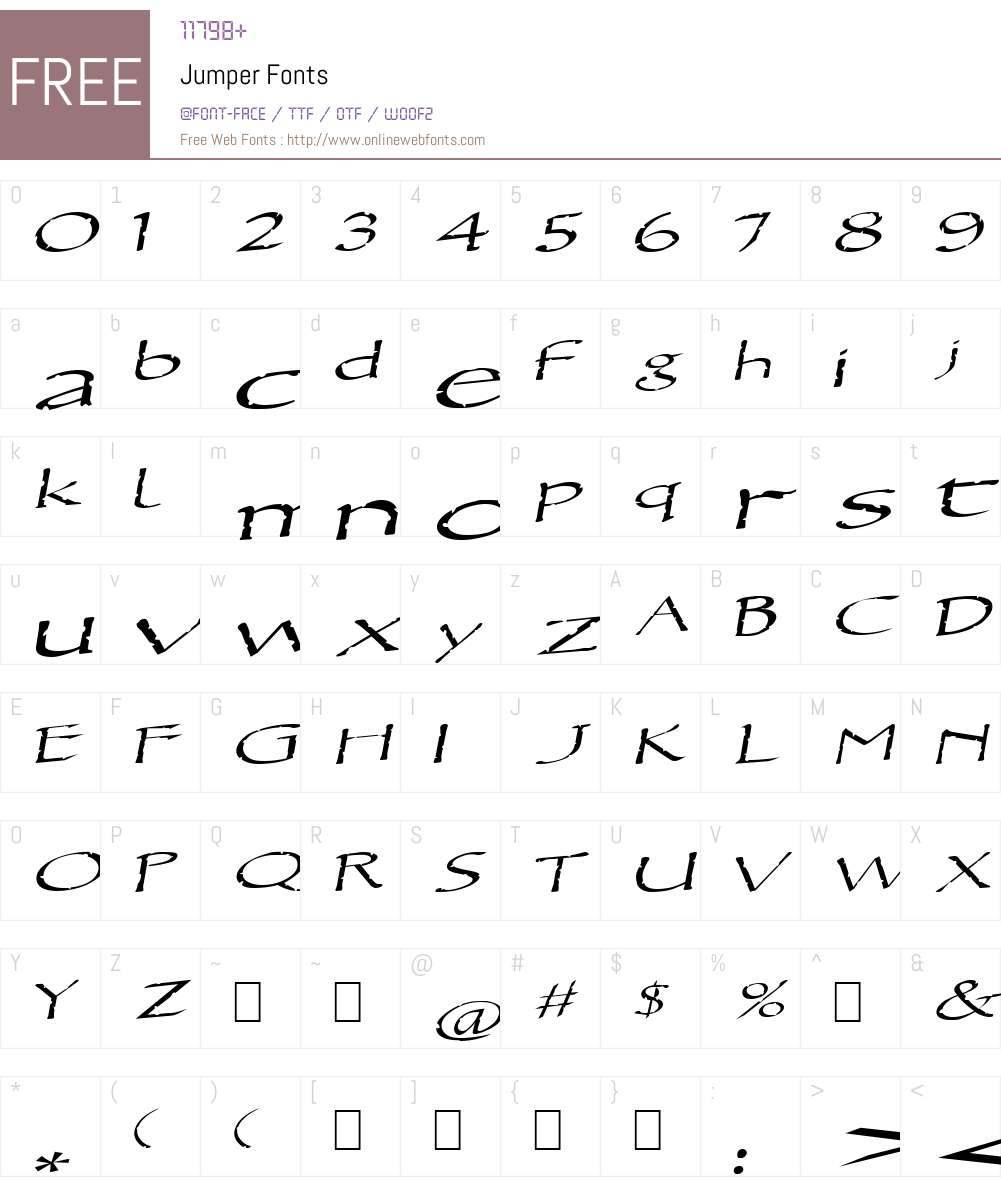 Jarfonts Font Screenshots