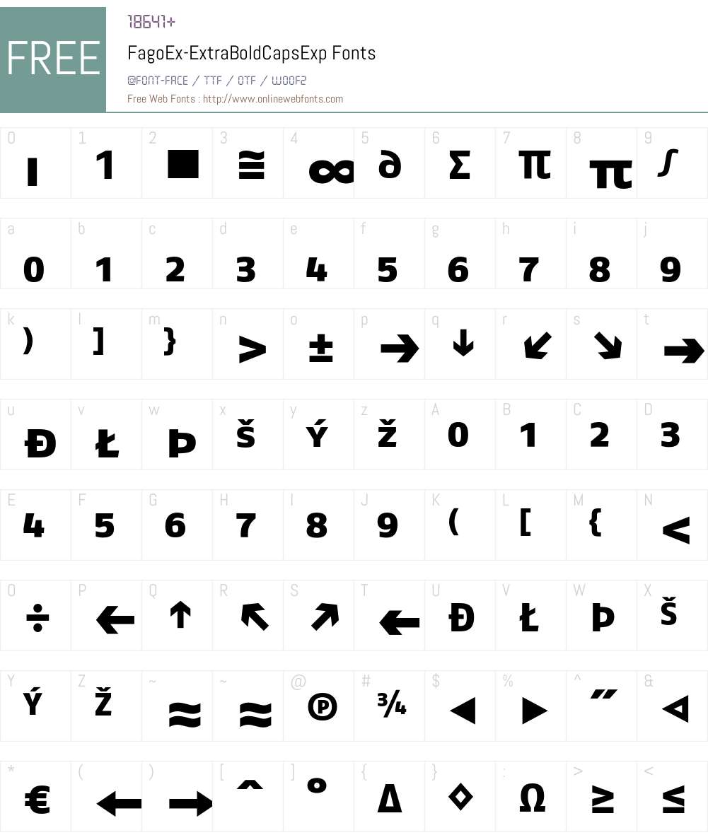 FagoEx Font Screenshots