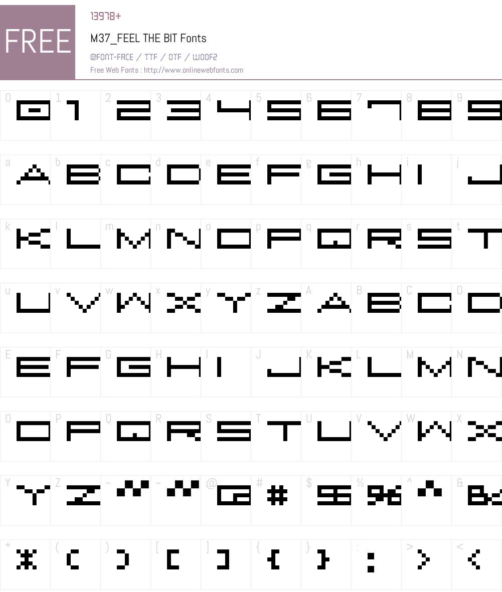 M37_FEEL THE BIT Font Screenshots