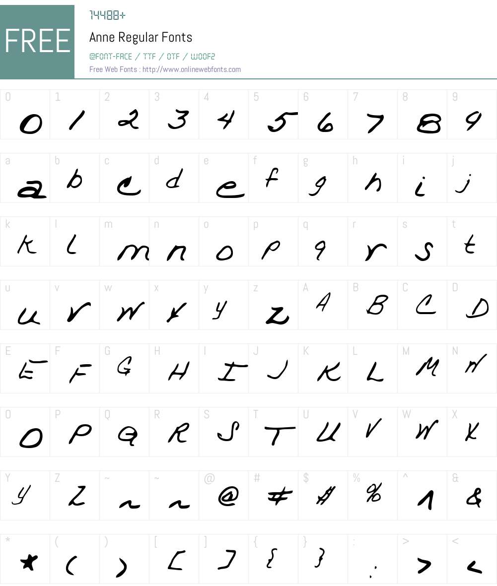 Anne Font Screenshots