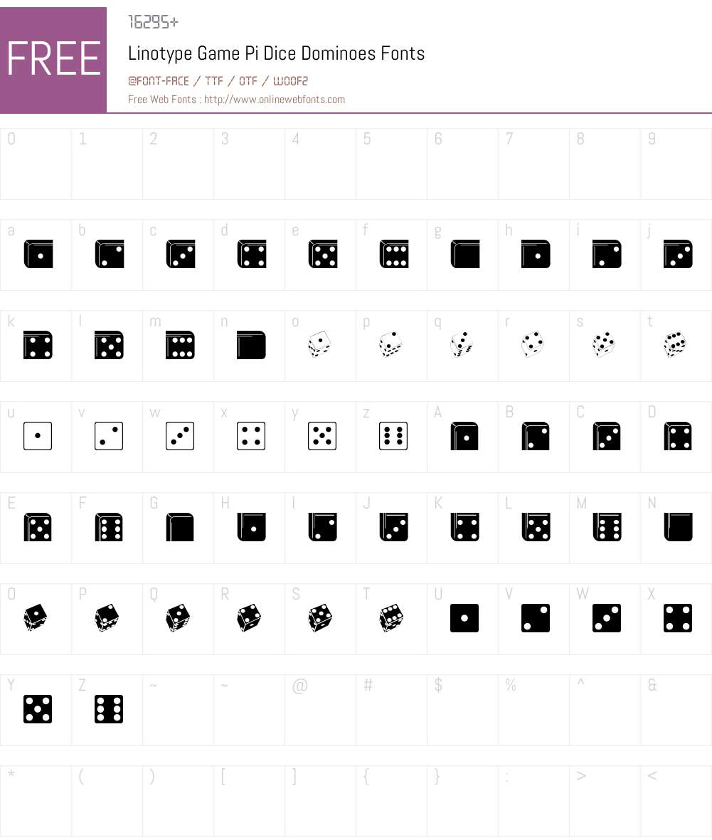 Linotype Game Pi Font Screenshots