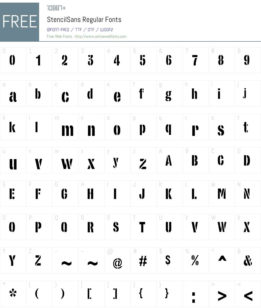 StencilSans Font Screenshots