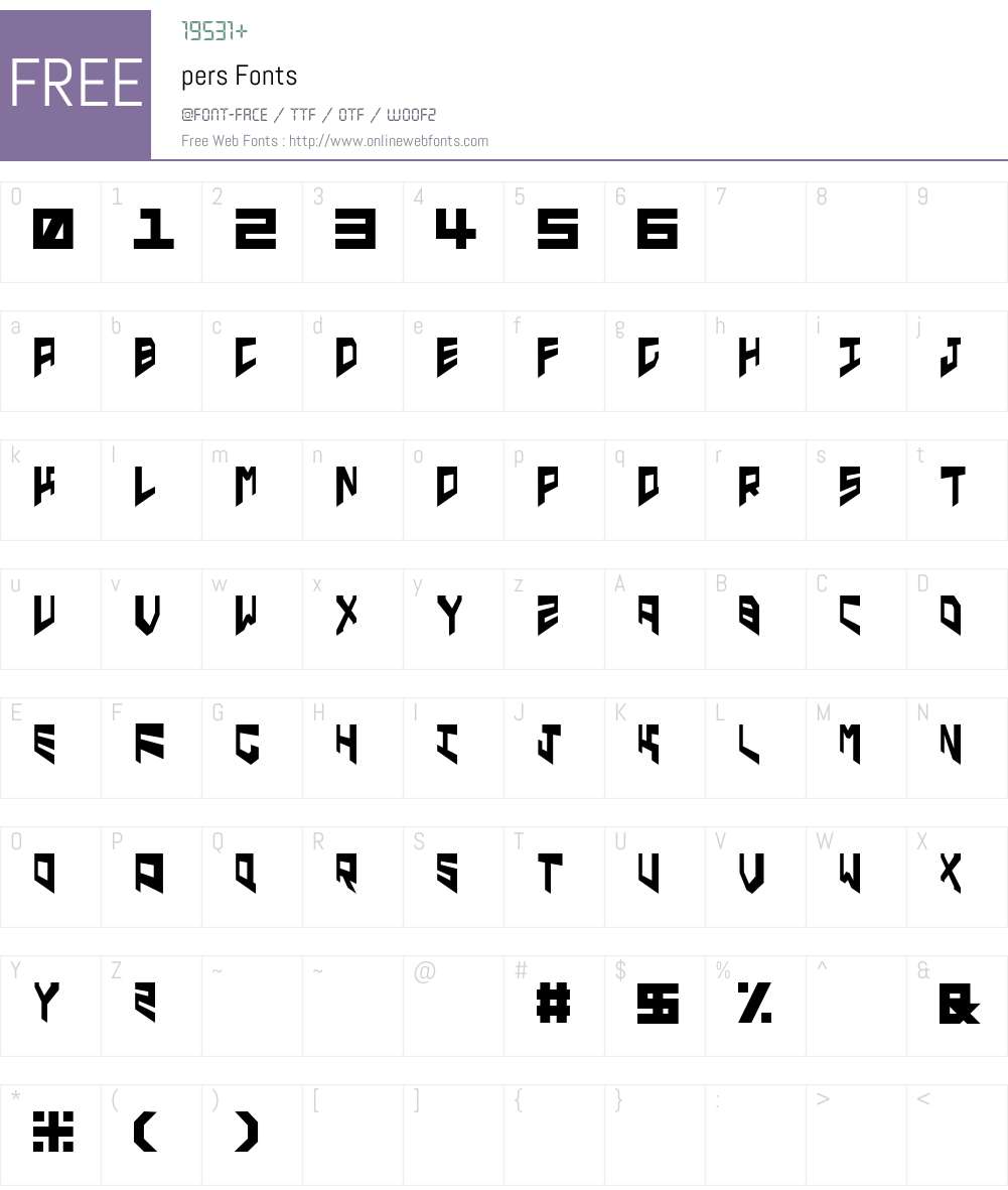 pers Font Screenshots
