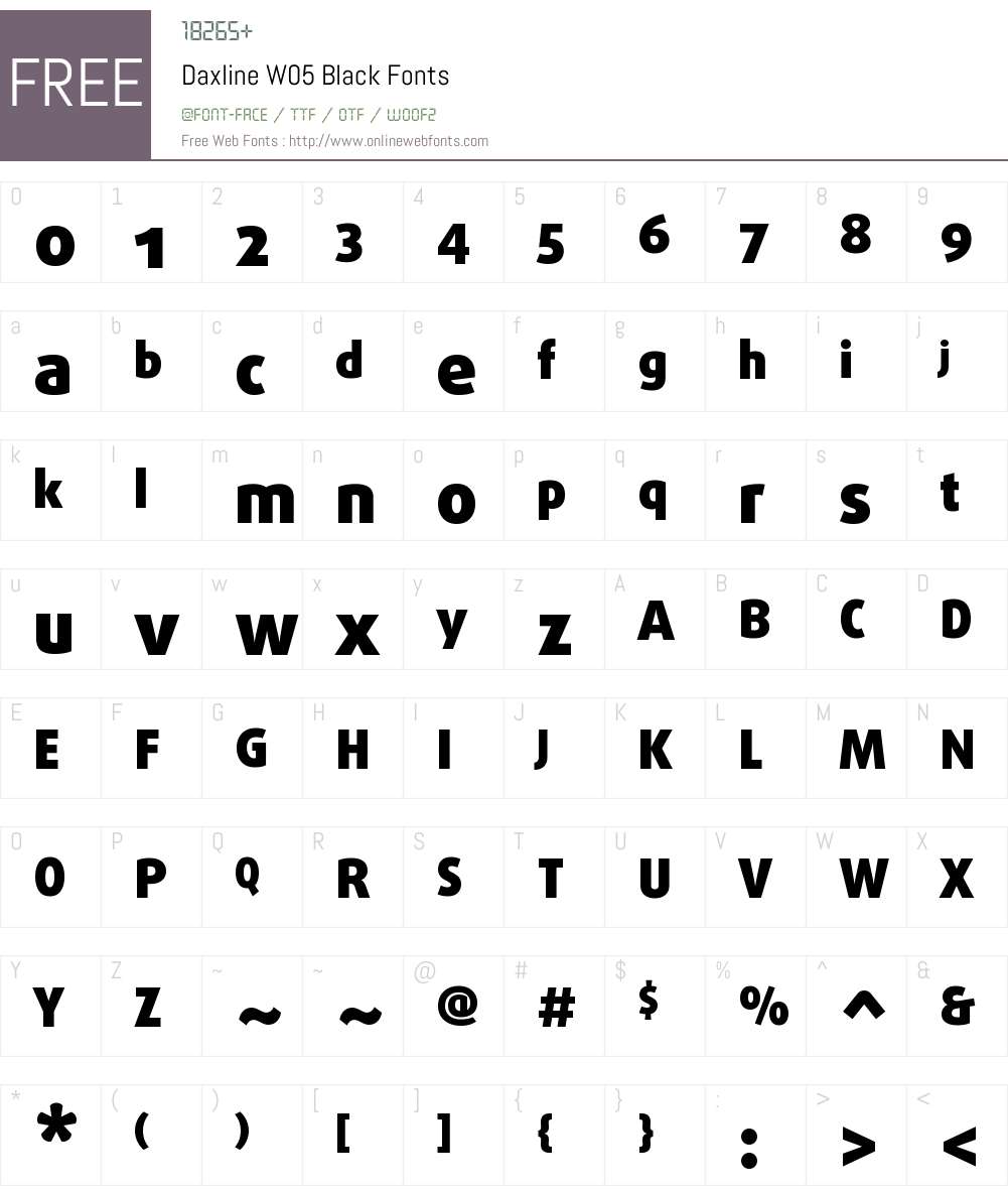 Daxline Pro Font Screenshots