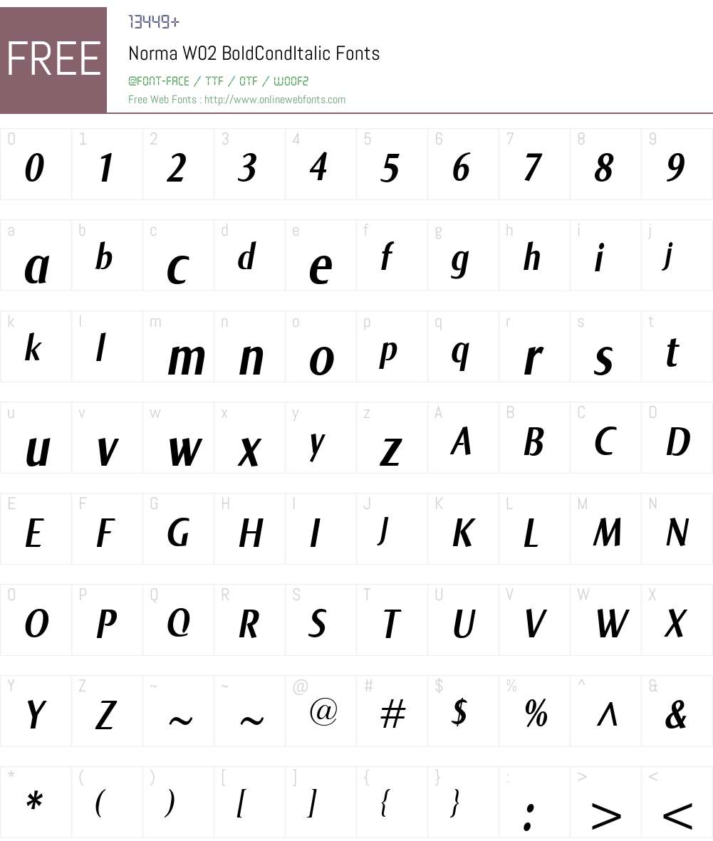 Norma Font Screenshots