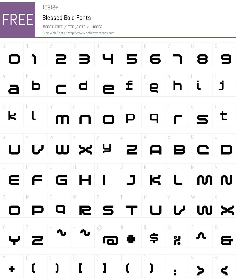 Blessed Font Screenshots