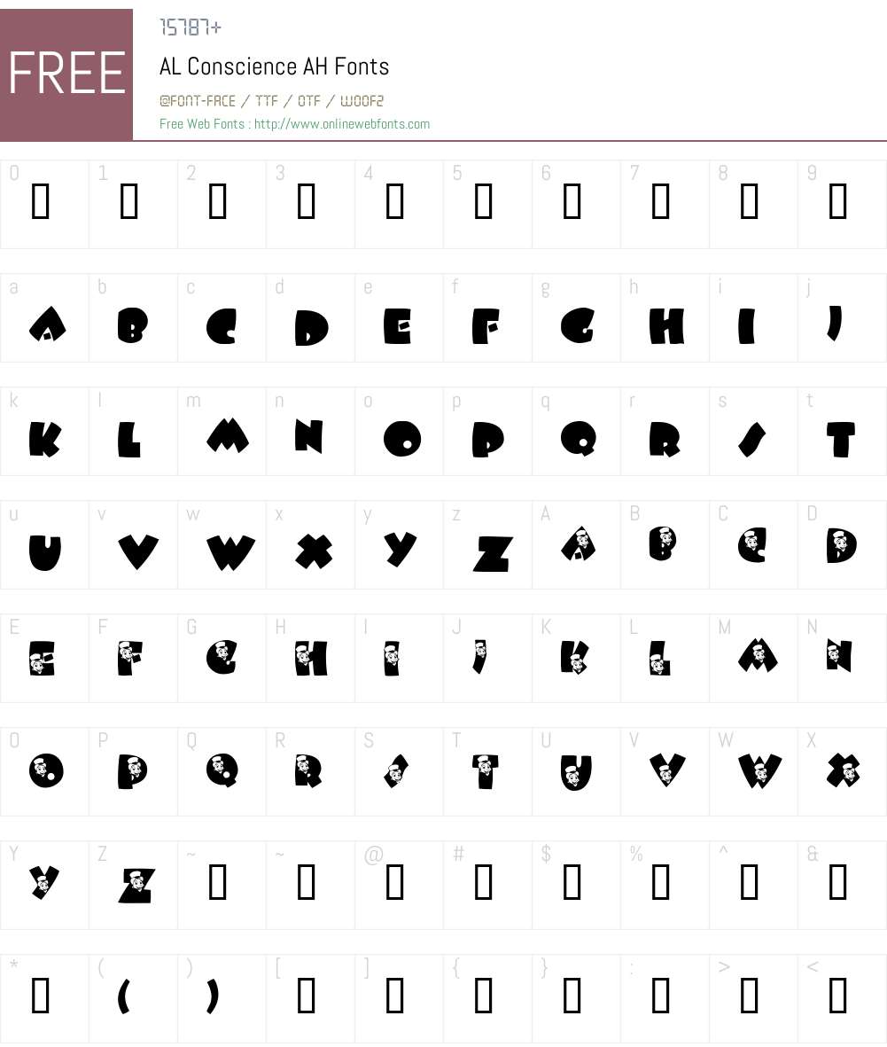 AL Conscience AH Font Screenshots