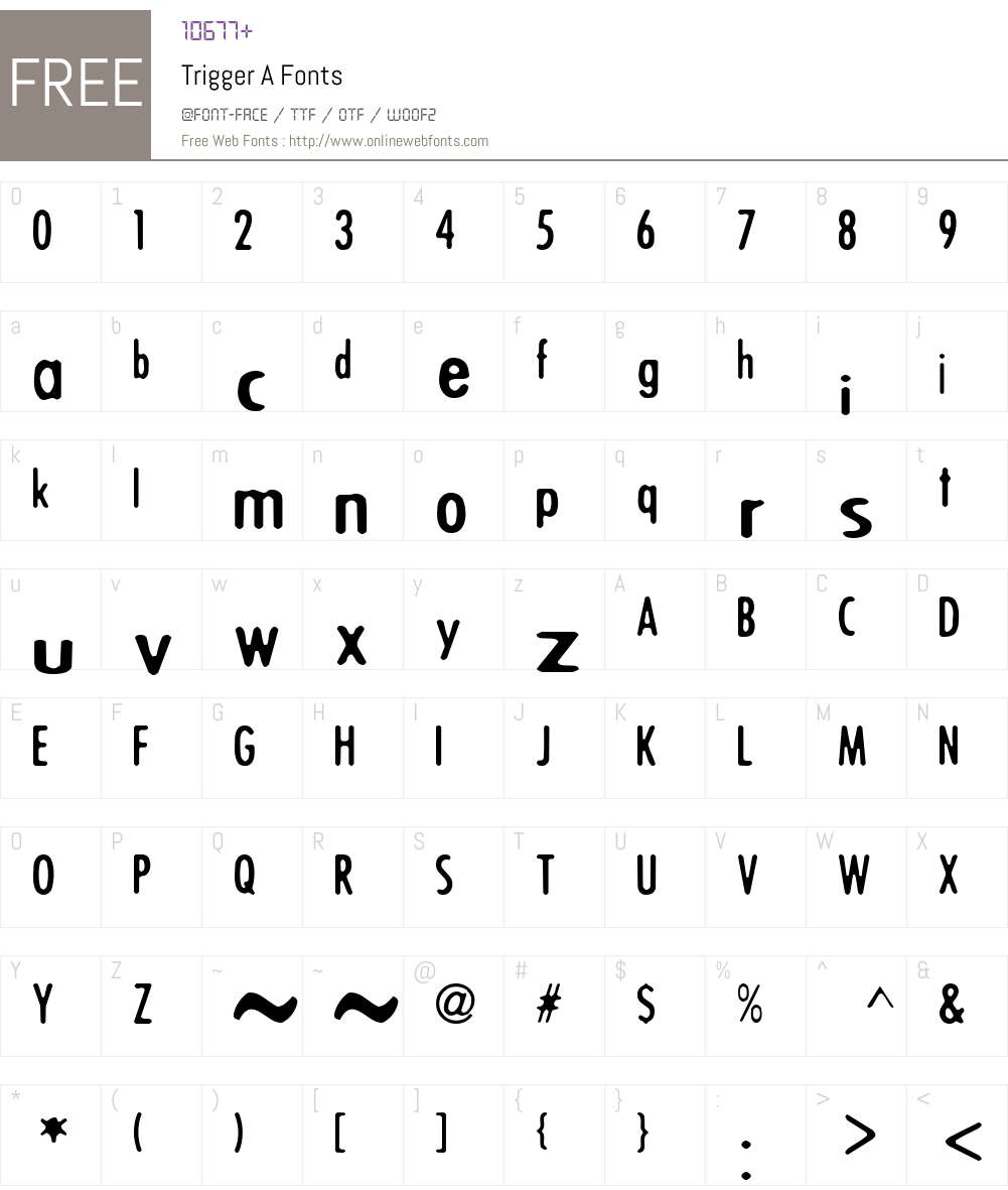Trigger Font Screenshots