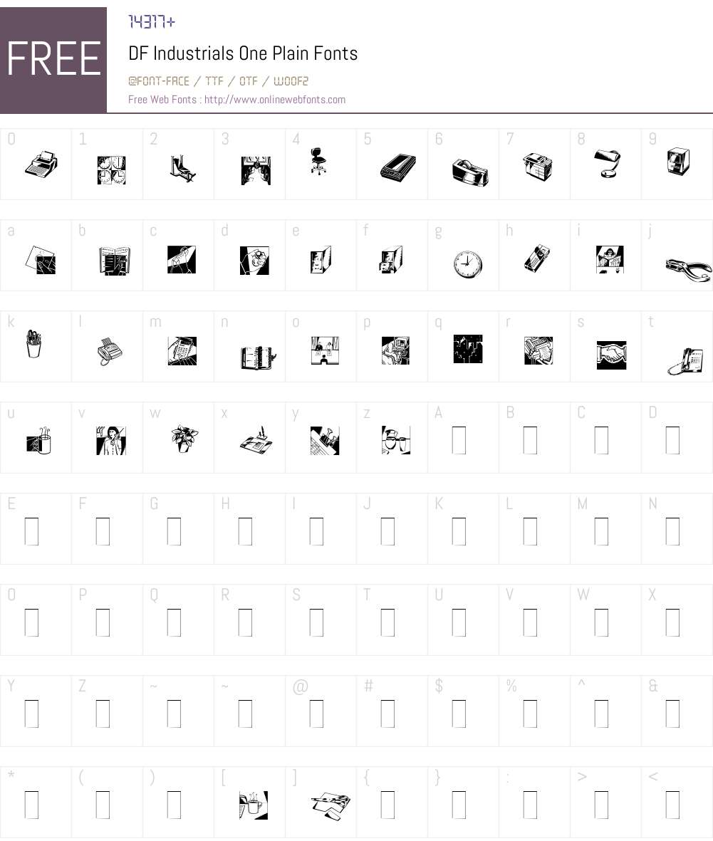DF Industrials One Font Screenshots