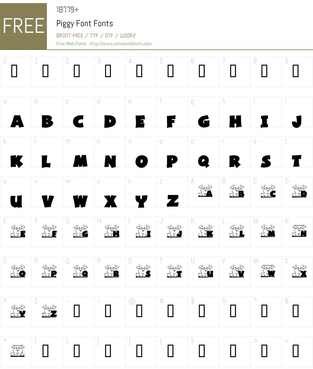Piggy Font Font Screenshots