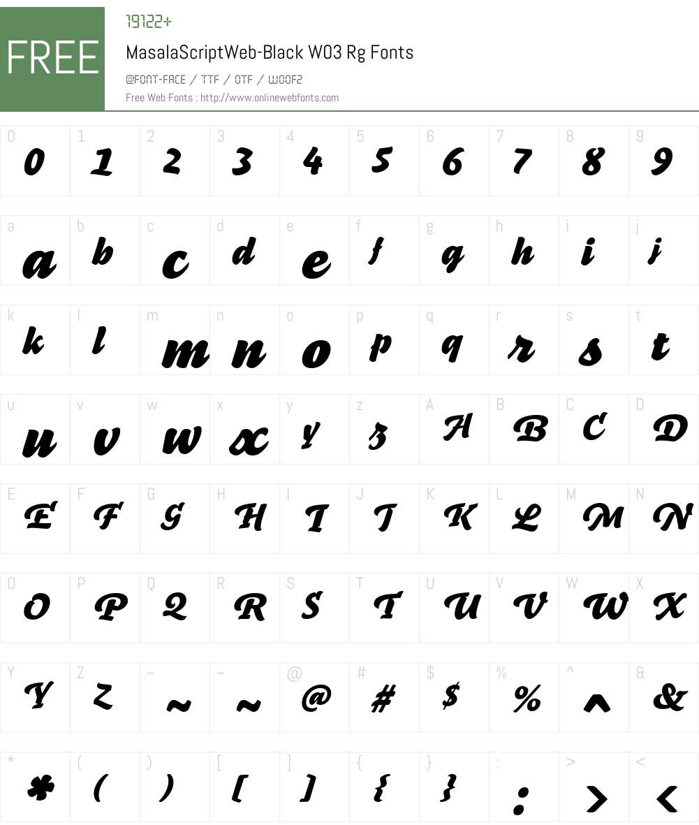 FF Masala Script Font Screenshots