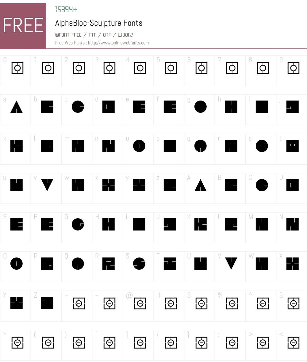 AlphaBloc Font Screenshots