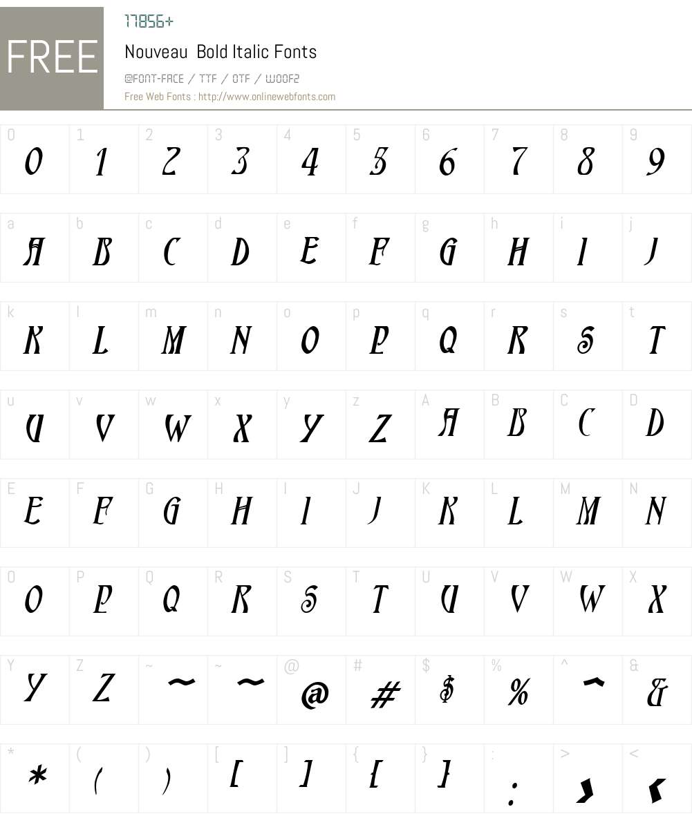 Nouveau Font Screenshots