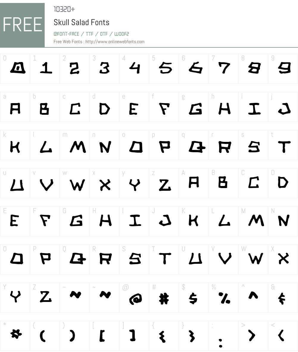 Skull Salad Font Screenshots