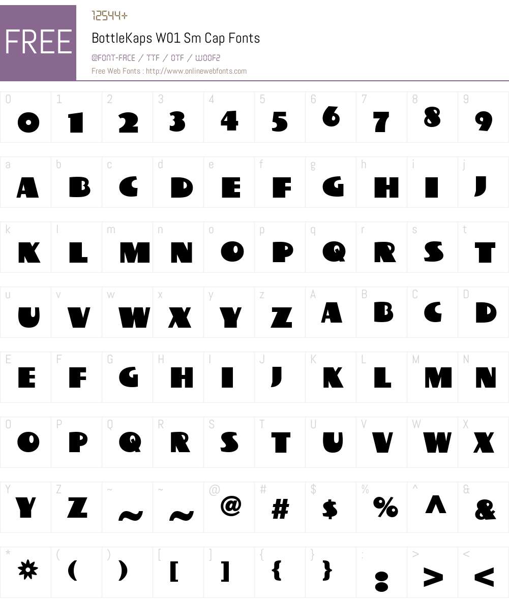 BottleKapsW01-SmCap Font Screenshots