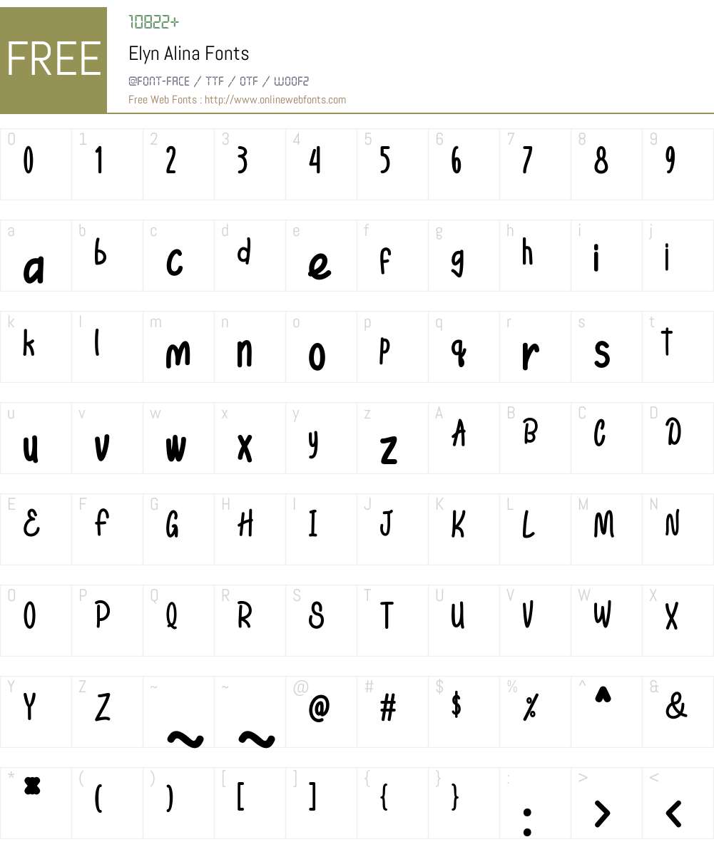 Elyn Alina 1.00;January 19, 2019;FontCreator 11.5.0.2430 64-bit Fonts ...