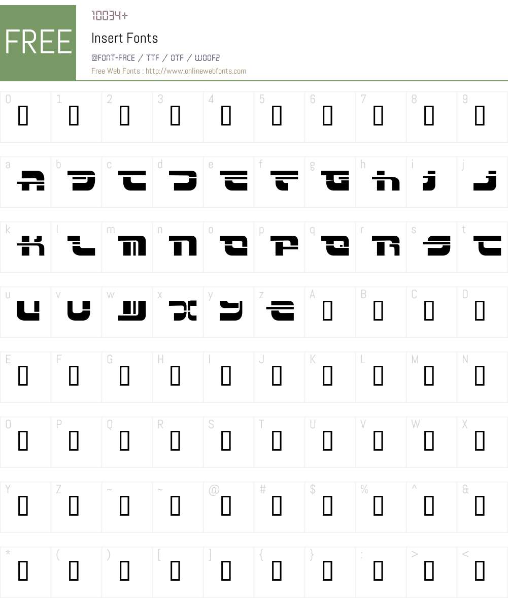 Insert Font Screenshots