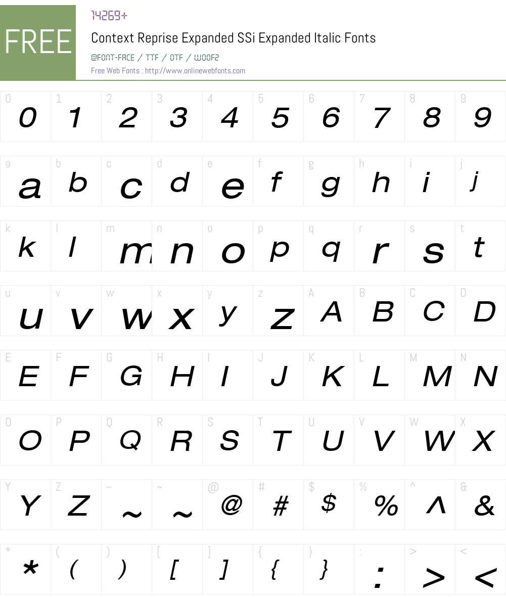 Context Reprise Expanded SSi Font Screenshots