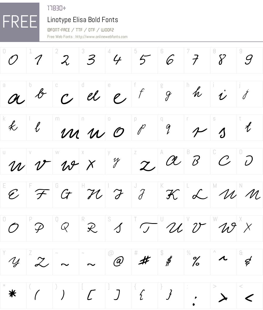 LTElisa Font Screenshots