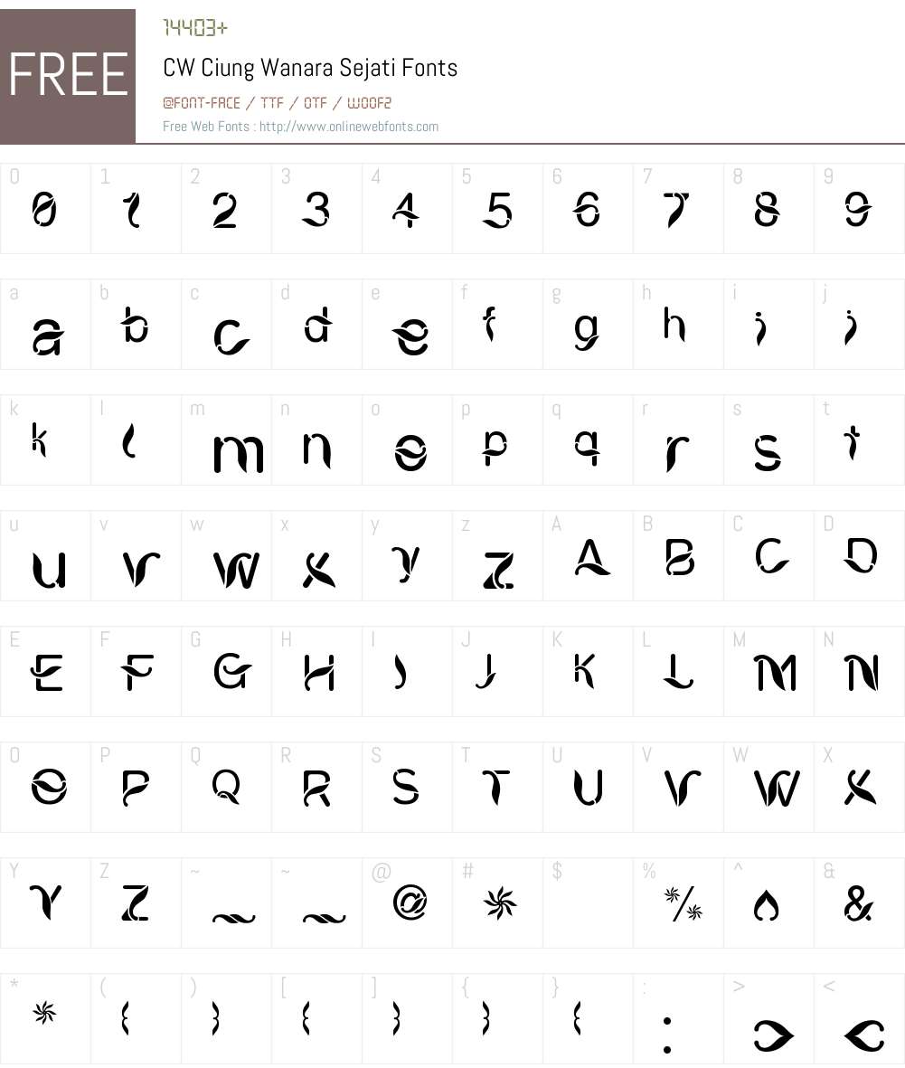 CW Ciung Wanara Font Screenshots