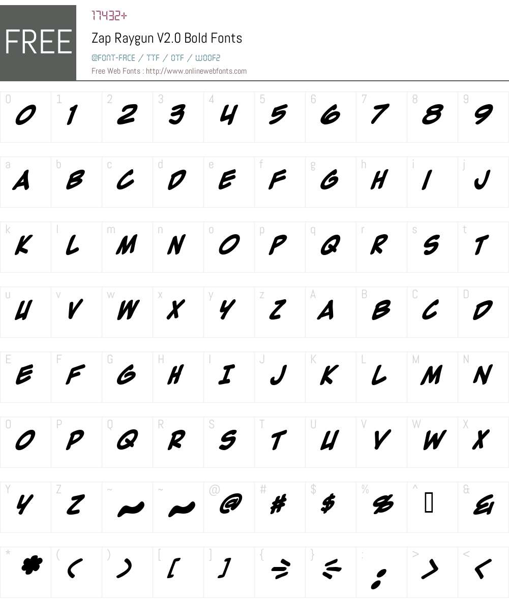 Zap Raygun V2.0 Font Screenshots