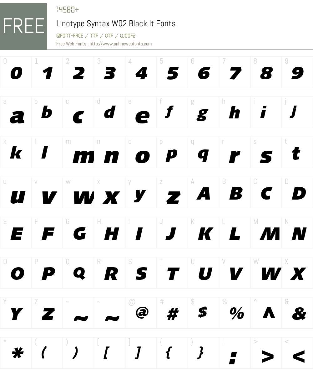 Linotype Syntax Font Screenshots