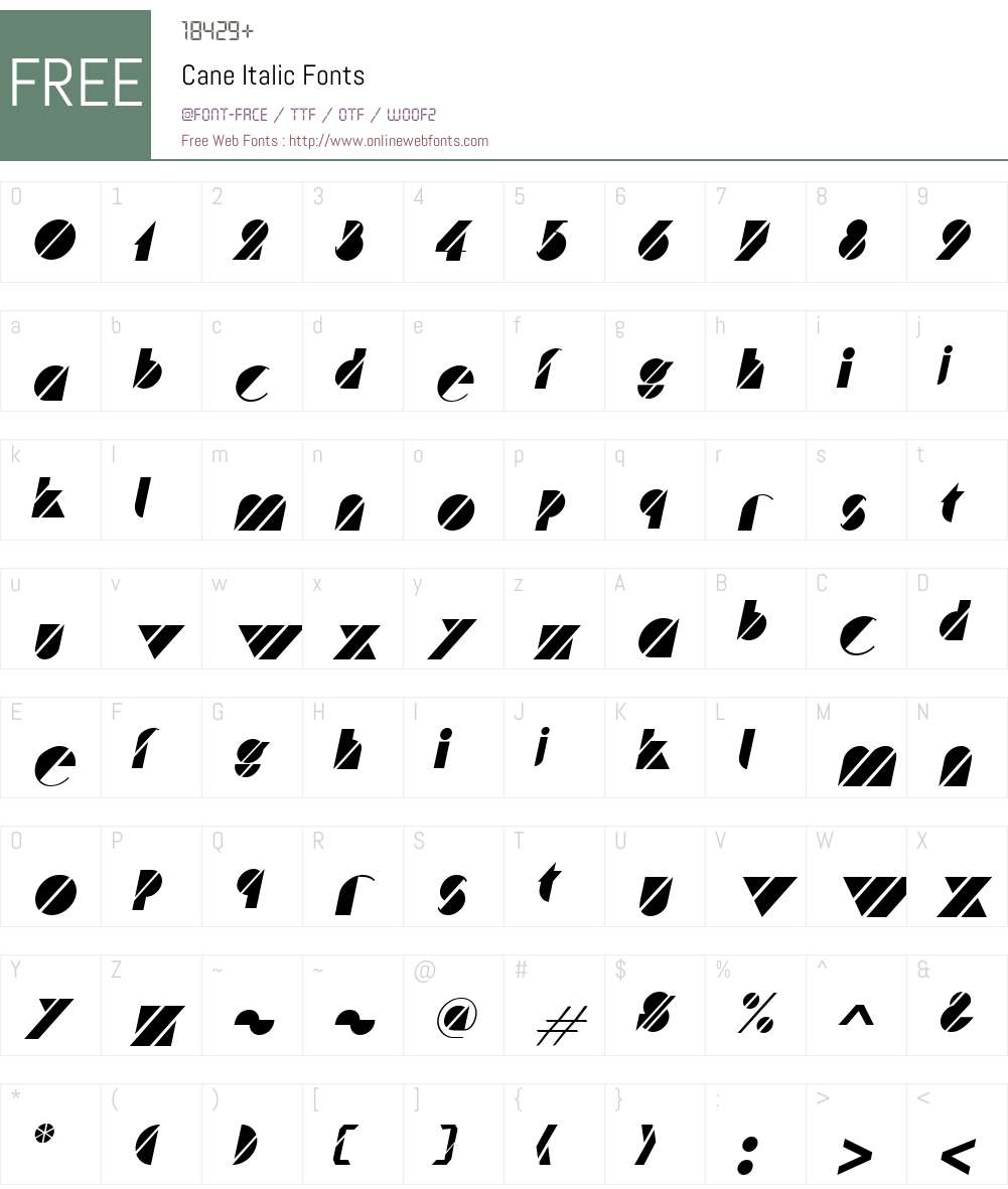 Cane Font Screenshots