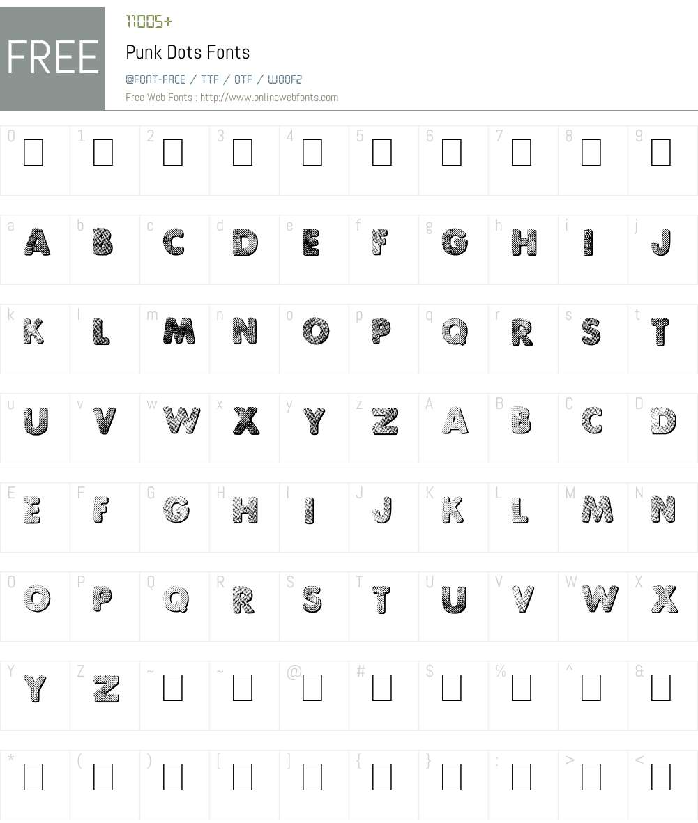 Punk Dots Font Screenshots