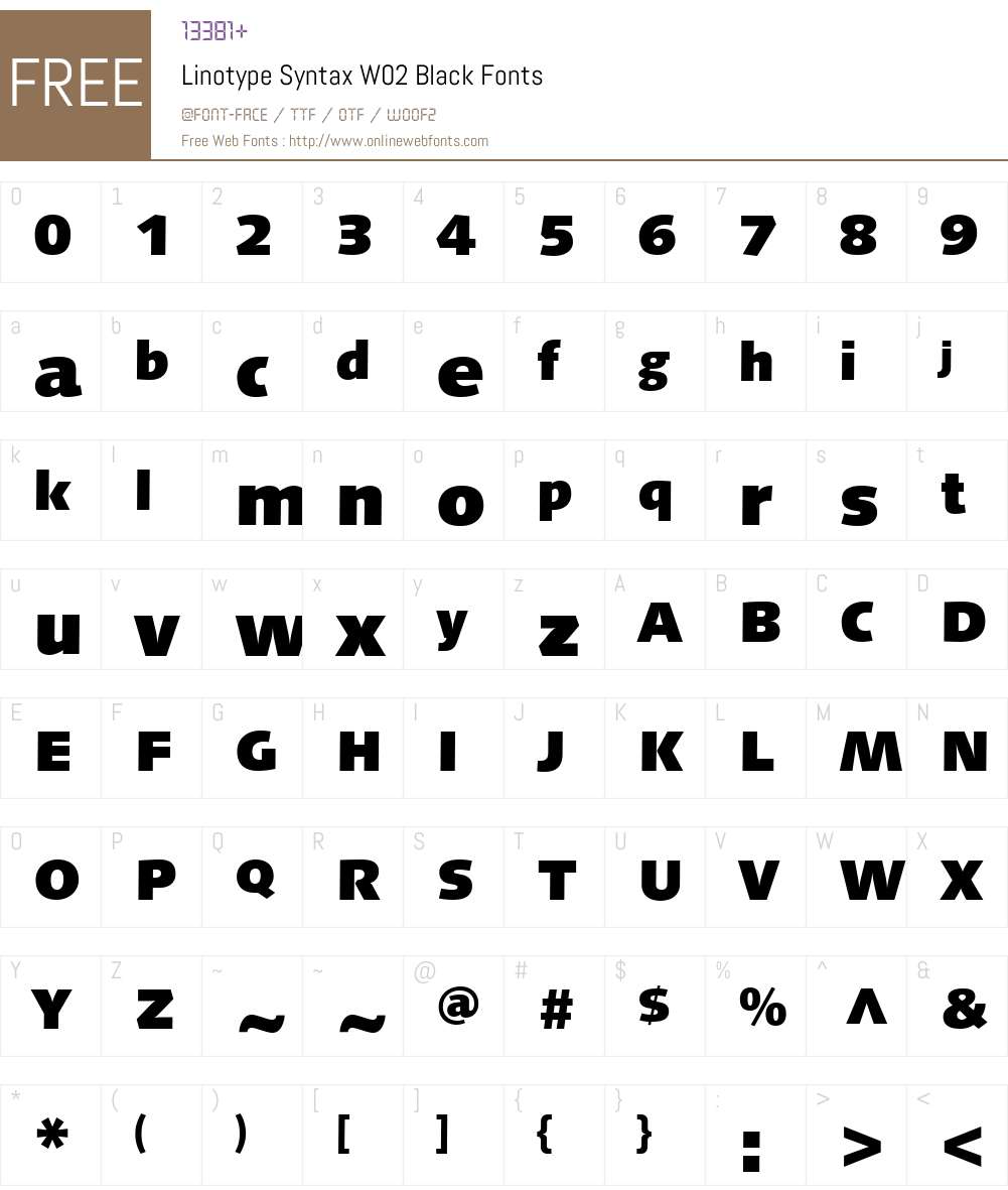 Linotype Syntax Font Screenshots