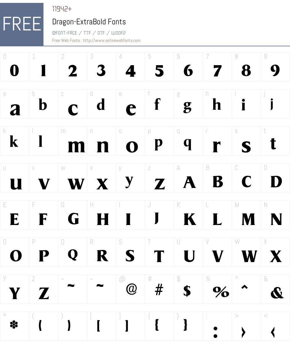 Dragon-ExtraBold Font Screenshots