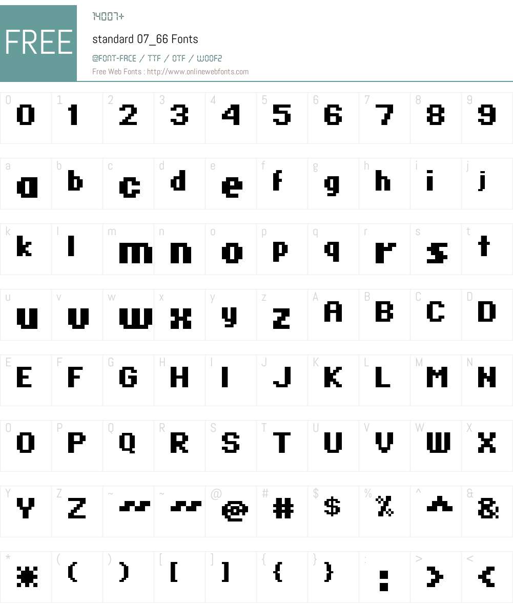 standard 07_66 Font Screenshots