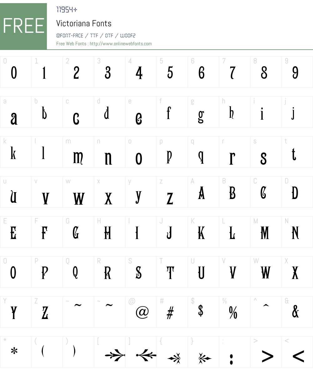 Victoriana Font Screenshots