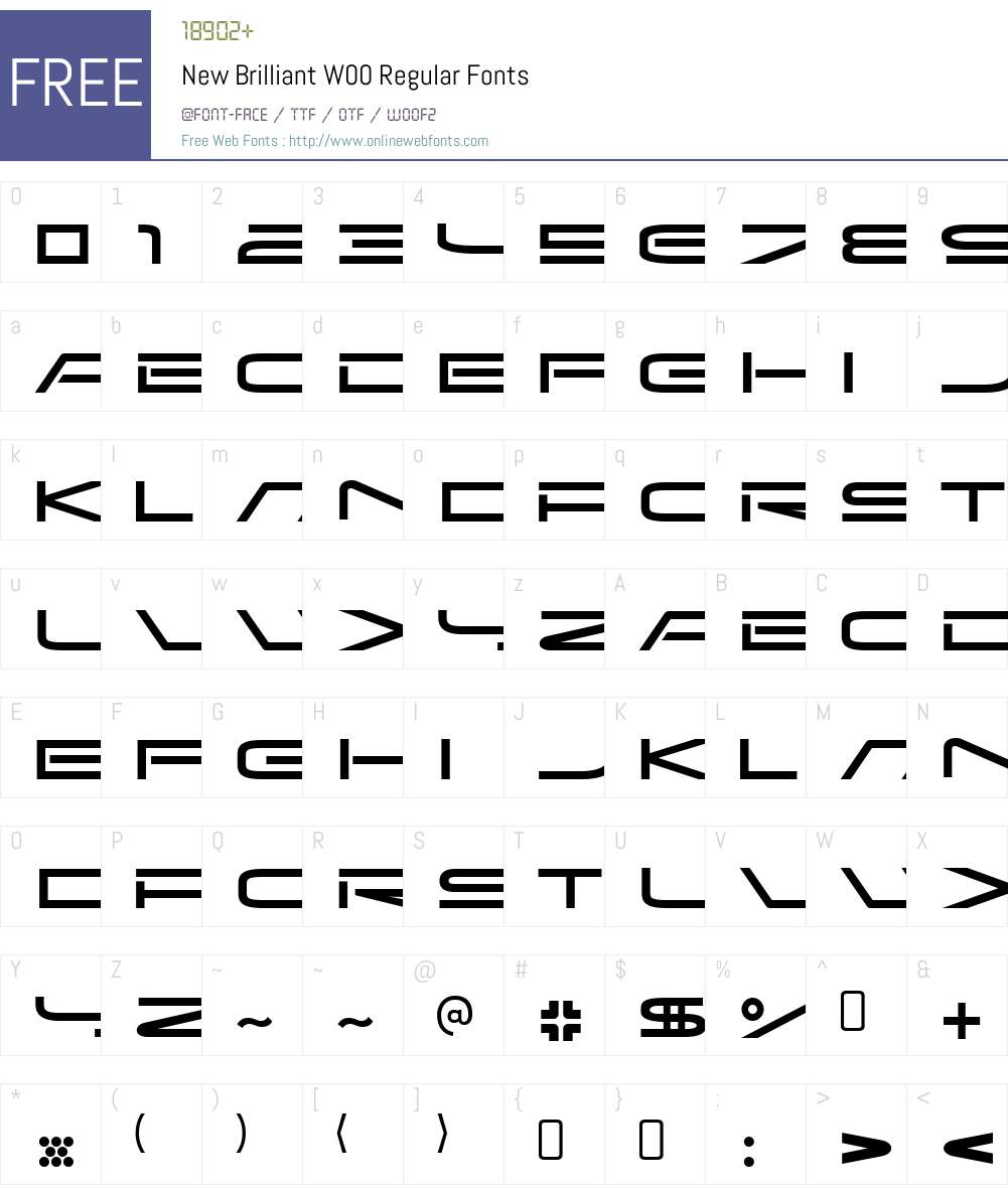 NewBrilliantW00-Regular Font Screenshots