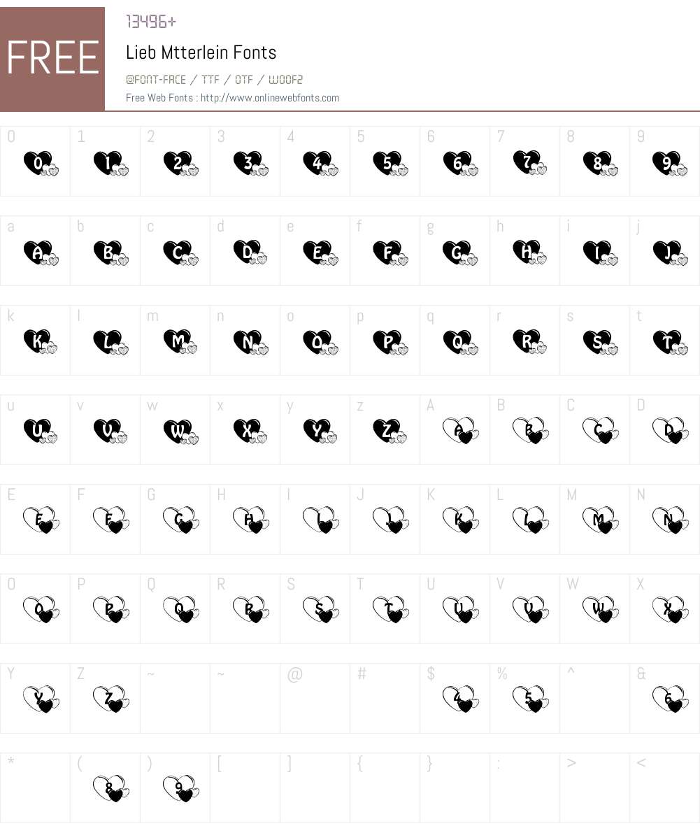 Lieb Mtterlein Font Screenshots