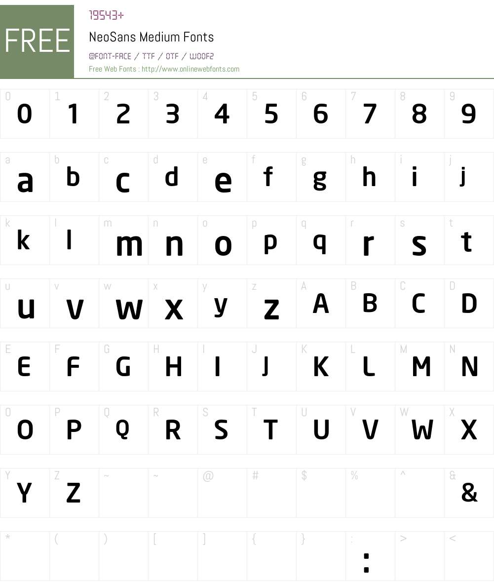 NeoSans Font Screenshots