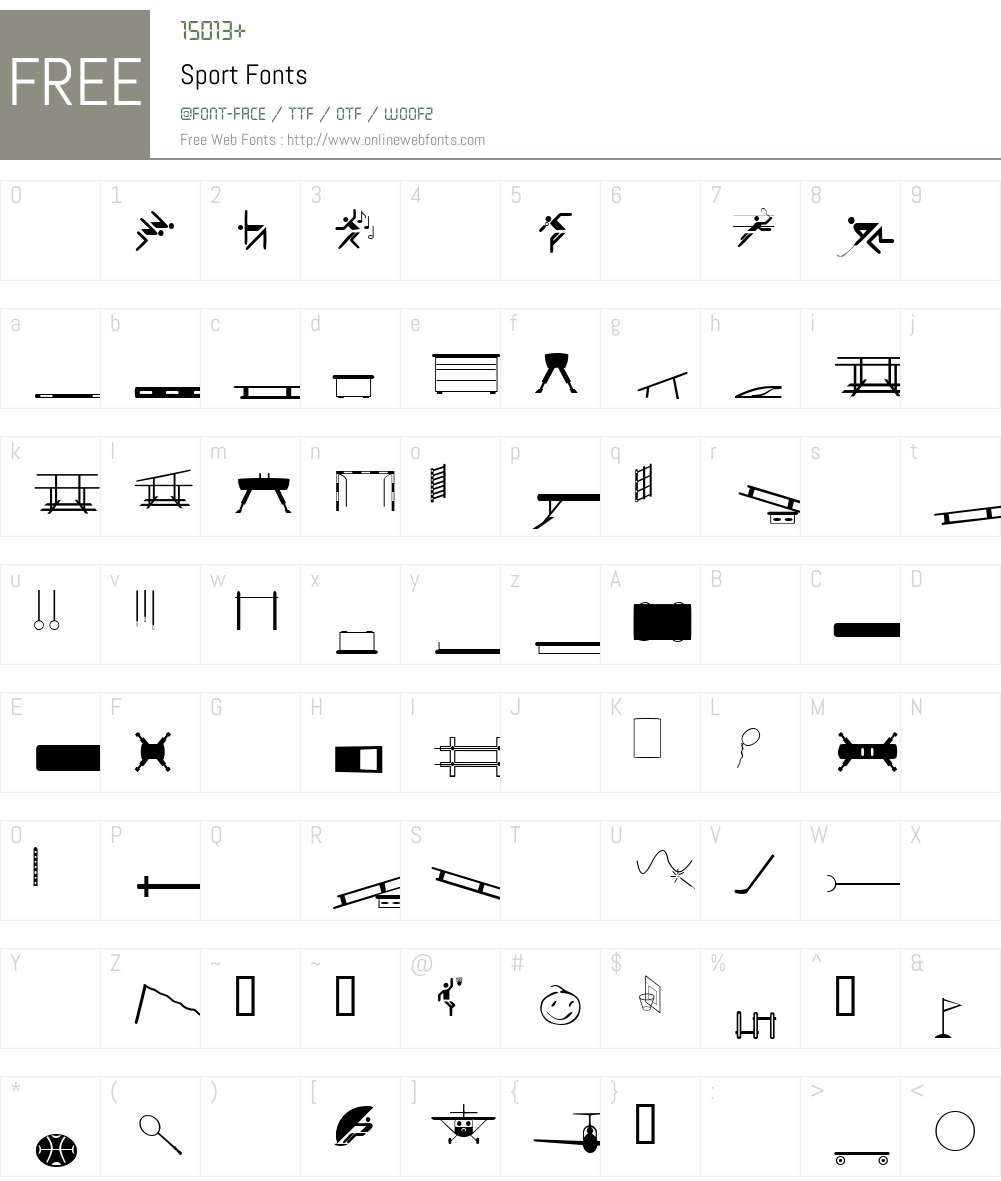 Sport Font Screenshots