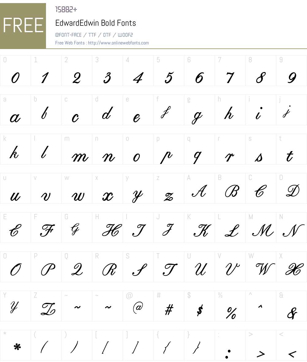 EdwardEdwin Font Screenshots
