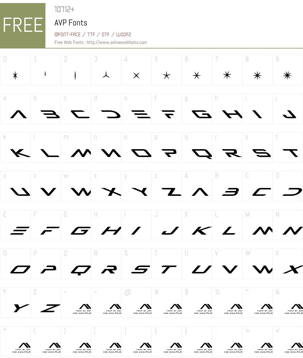 AVP Font Screenshots
