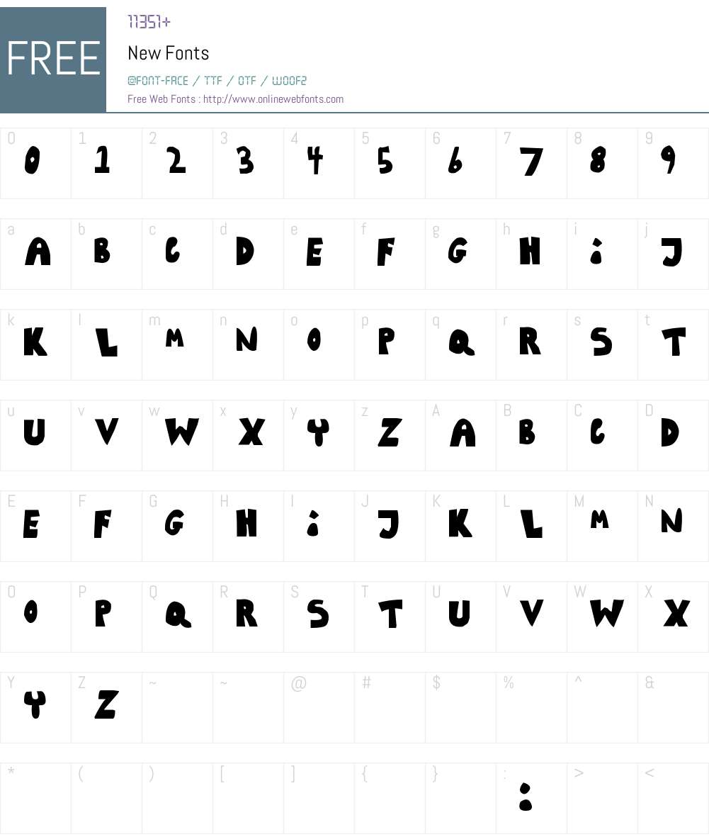 New Font Screenshots