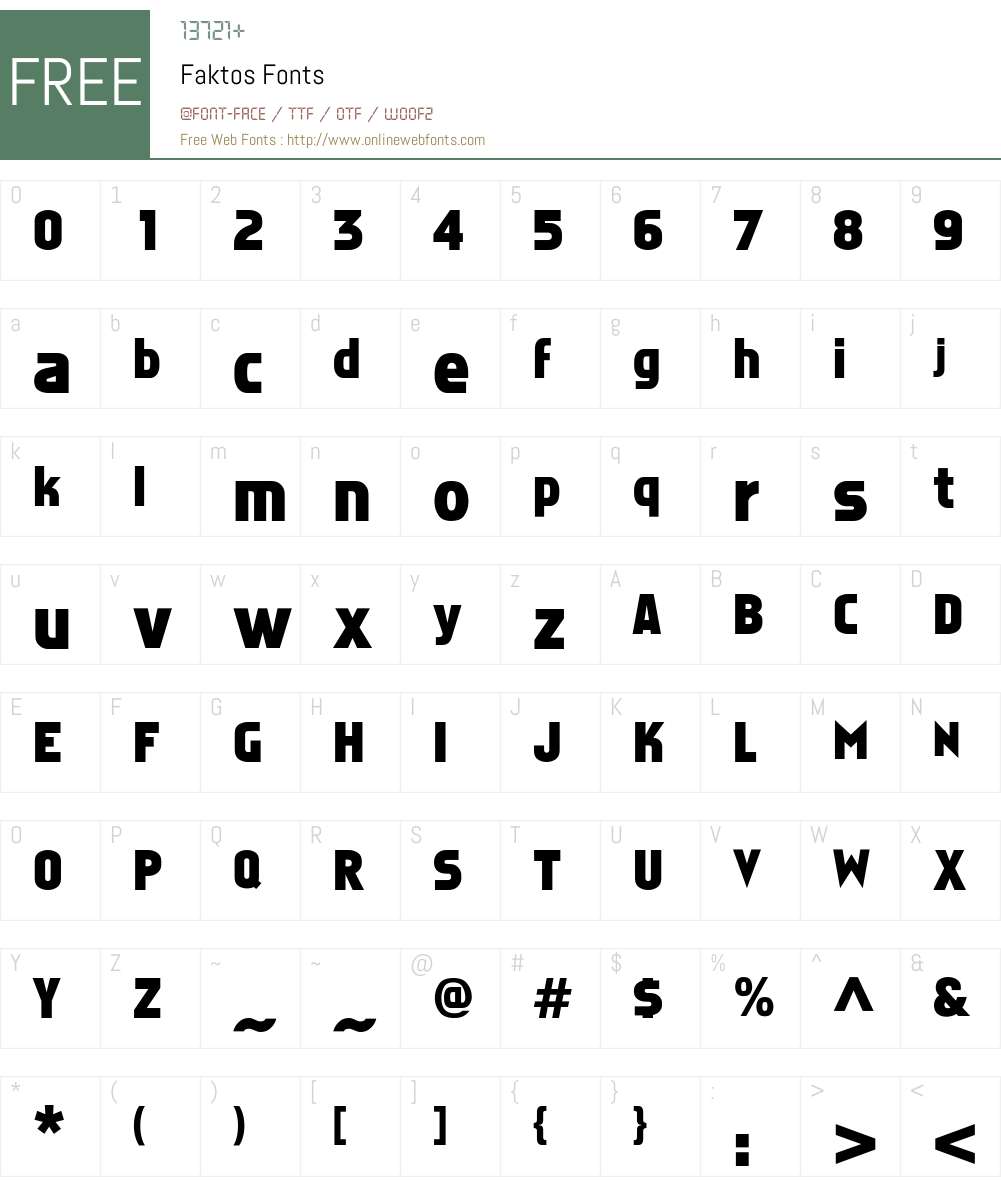 Faktos Font Screenshots