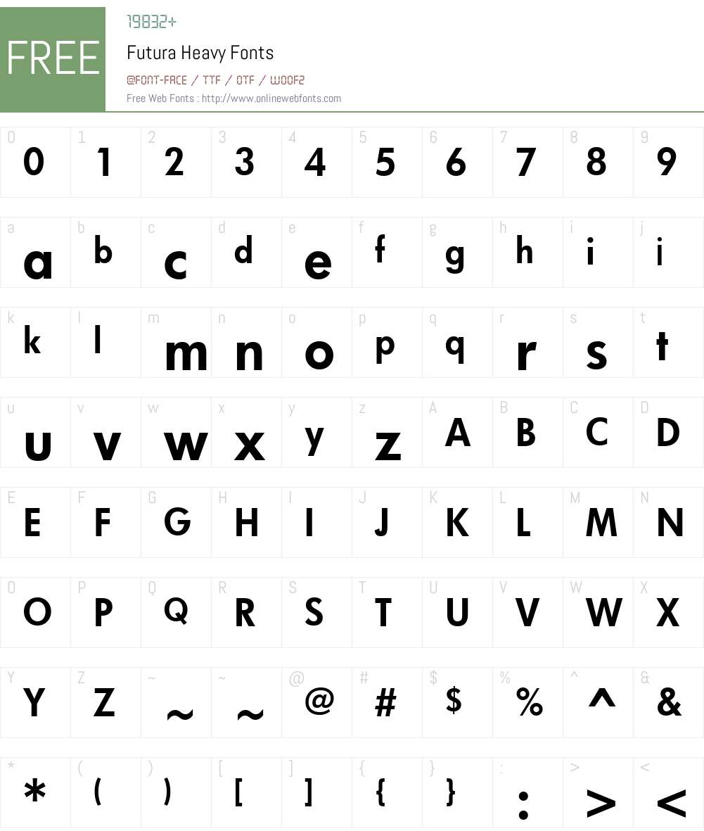 Futura Hv Font Screenshots