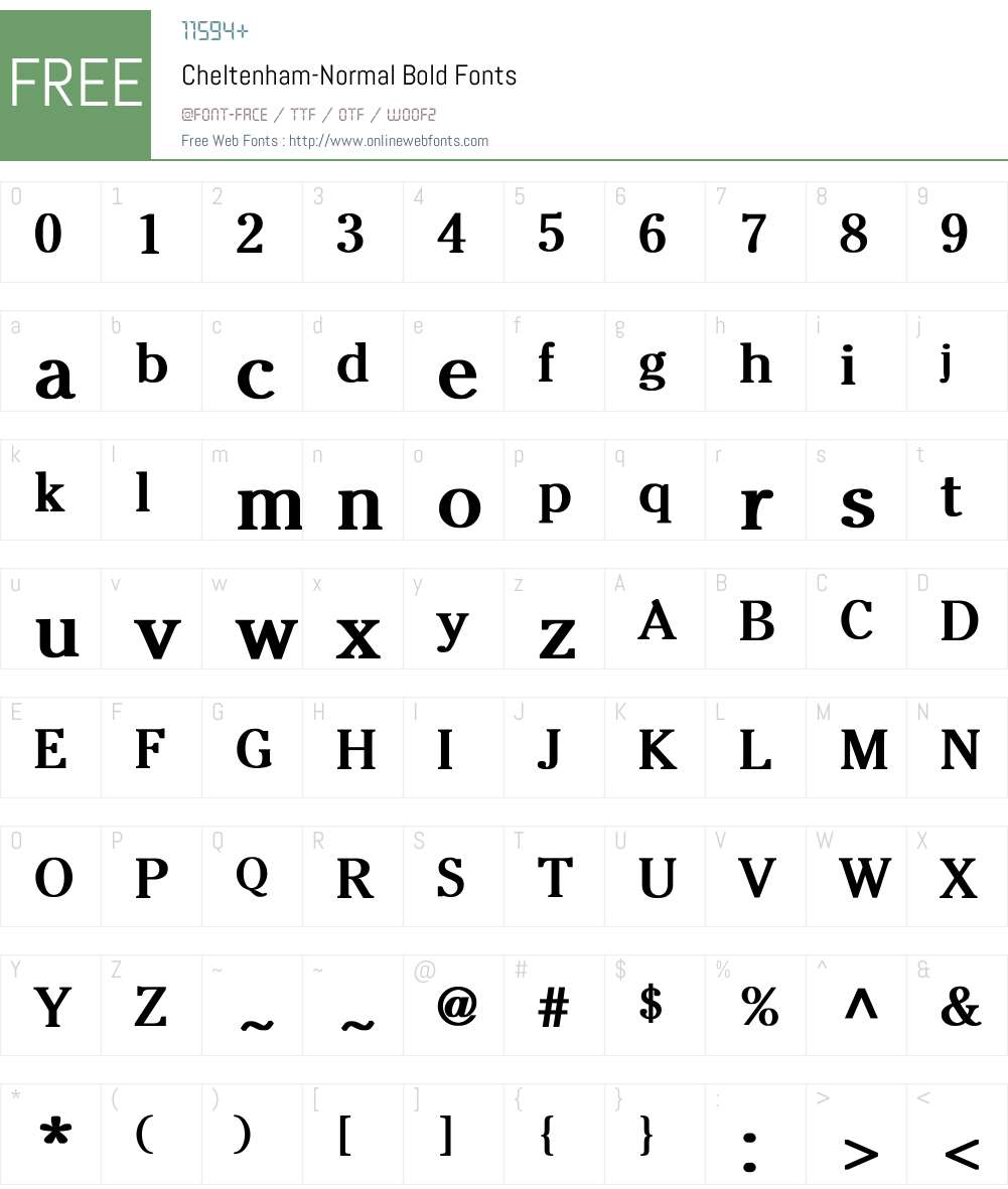 Cheltenham-Normal Font Screenshots