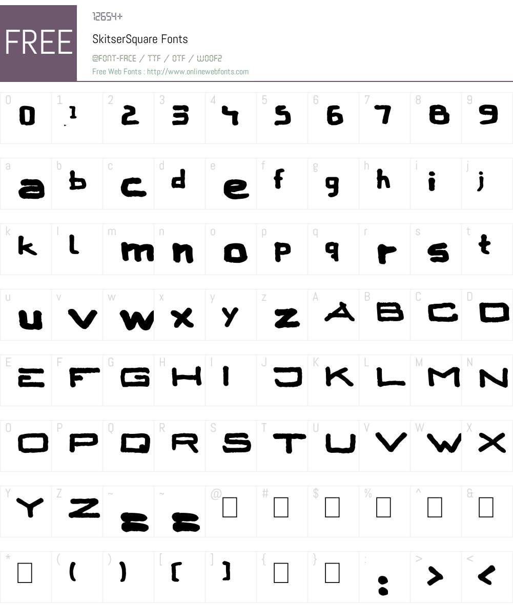 SkitserSquare Font Screenshots