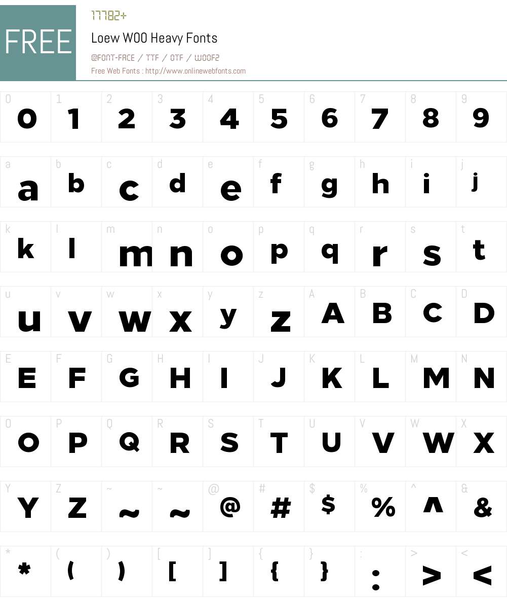 LoewW00-Heavy Font Screenshots