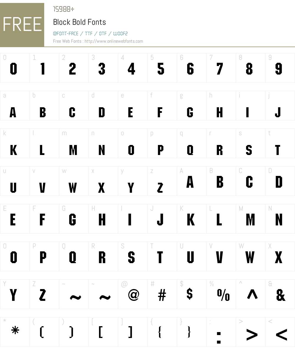 Block Font Screenshots